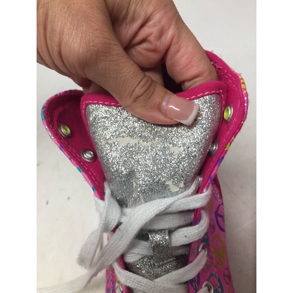 Girl's Circo Pink Peace Sign High-top Shoes (Size 2) - Picture 5 of 11